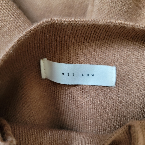 Vici All : Row Viscose Blend Thick Knit Mock Neck Women's Brown Sweater Dress - Picture 5 of 7